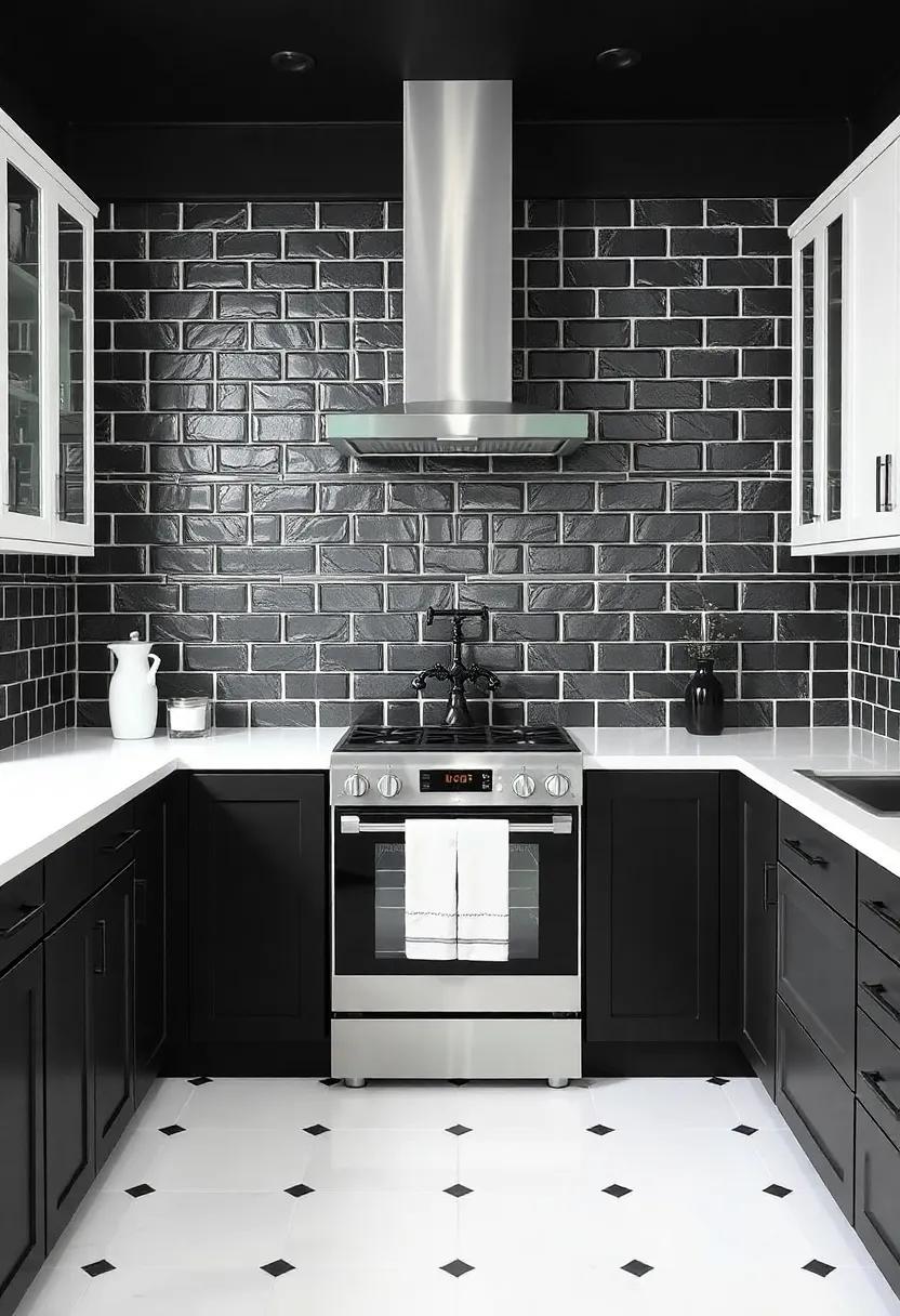 Black-and-White Contrast: Create‍ a striking black-and-white look with contrasting tiles or⁤ paint, celebrating classic⁢ color dynamics while adding a touch ​of⁢ sophistication