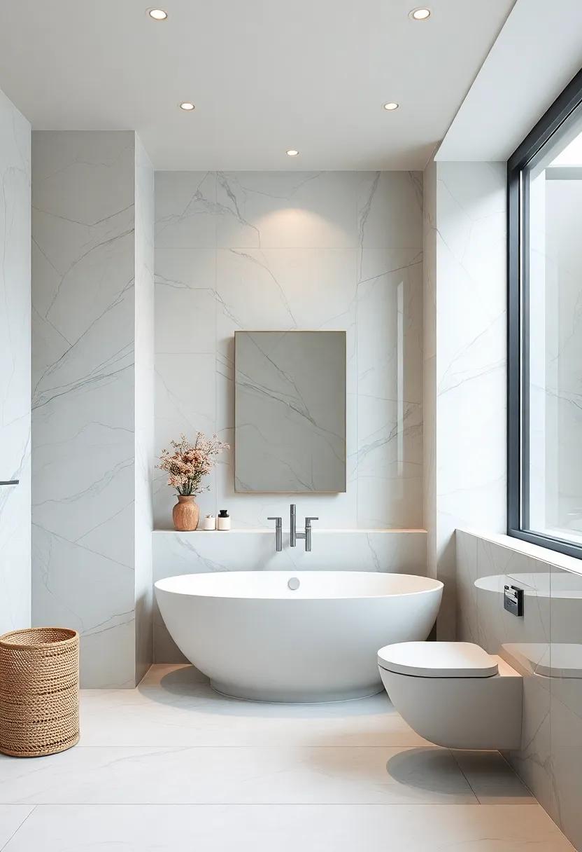 Open Concept Luxury: Experience ⁤the ⁤benefits of ⁤an open-concept bathroom design where strategic custom storage enhances ⁢space without enclosing it, providing both breathing ‍room and beauty