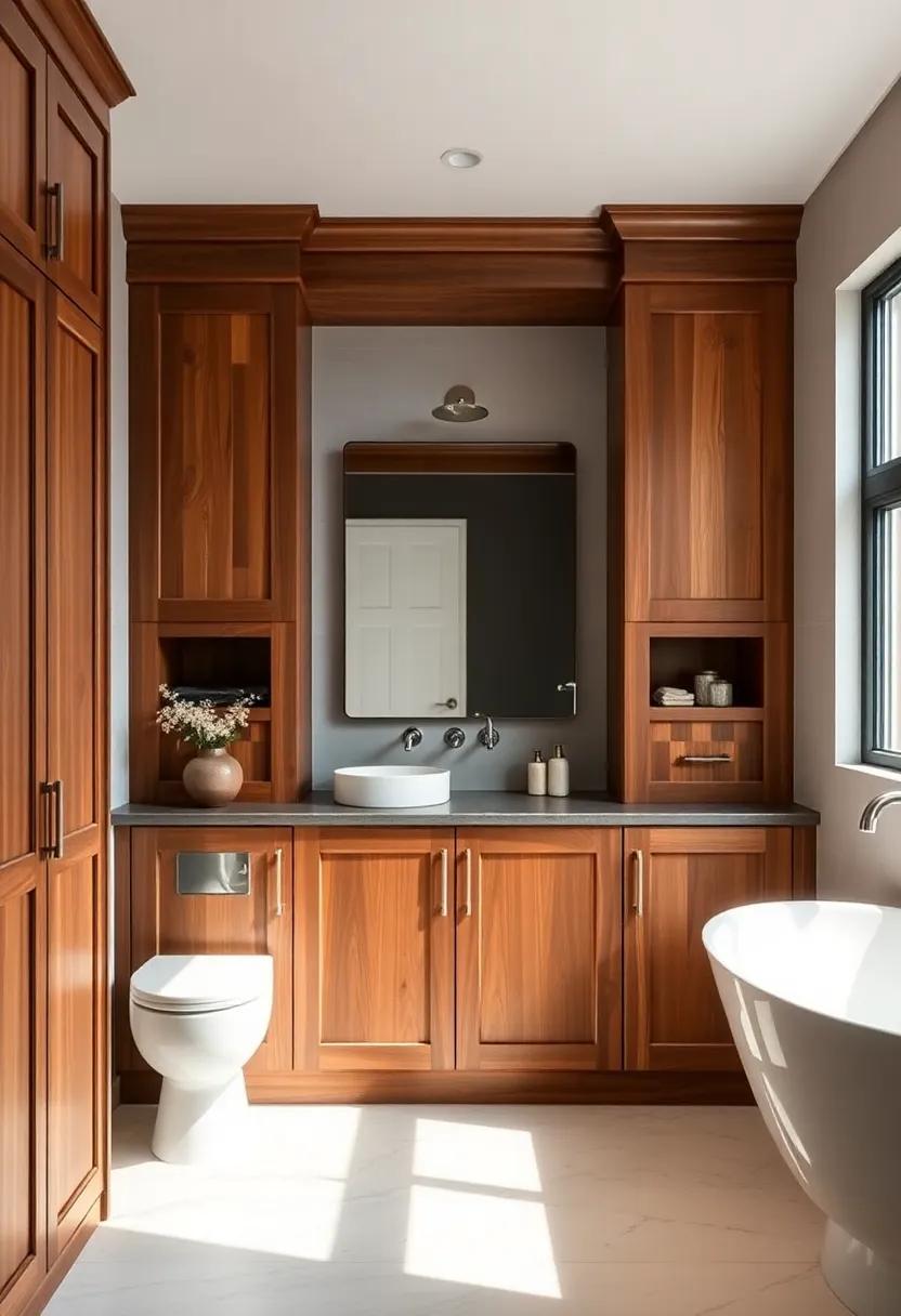 Rustic Elegance:​ Appreciate the ⁢craftsmanship of‍ reclaimed wood cabinets⁢ paired with innovative storage solutions, bringing warmth and organization to ⁤a luxurious retreat