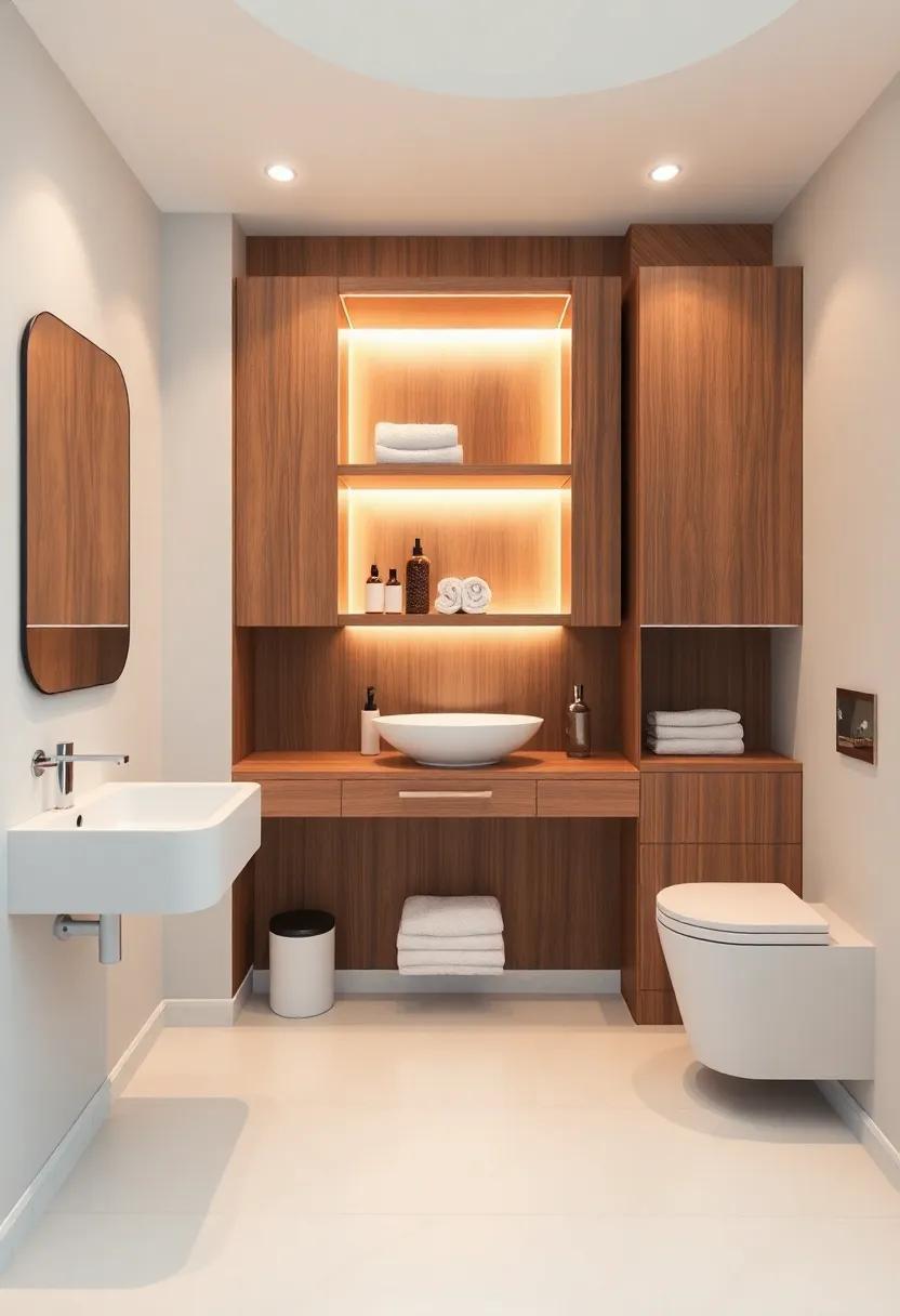 Smart Technology: Investigate a high-tech bathroom featuring​ smart cabinet systems that ensure everything from⁣ cosmetics to towels is organized at the touch of a button