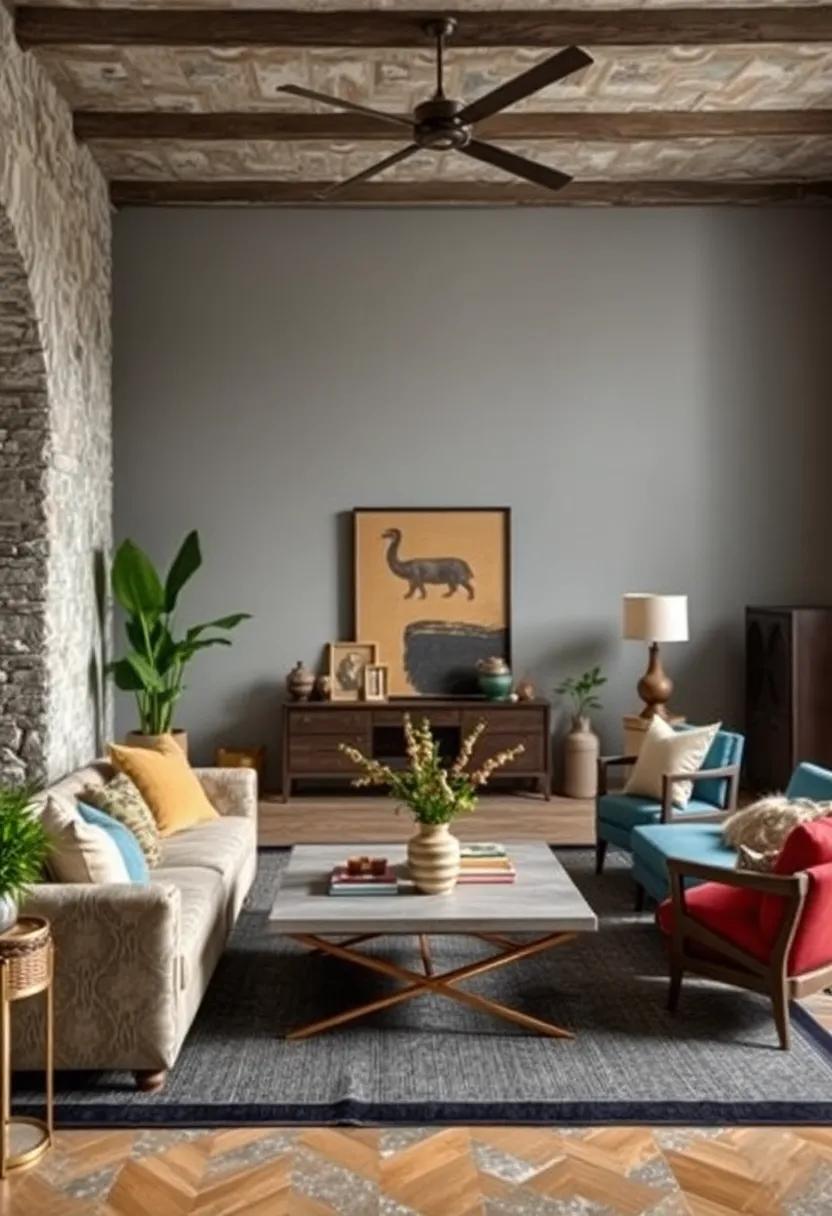 Accessorize Wisely: Choose decor items that resonate with the room’s theme, mixing vintage finds with modern accessories for an appealing contrast