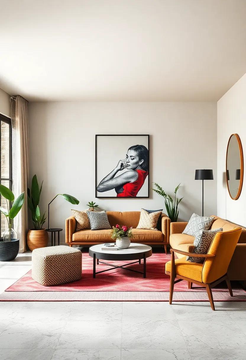 Mix Textures Boldly: Combine different materials like velvet,wood,metal,and ⁢glass to create visual interest and depth