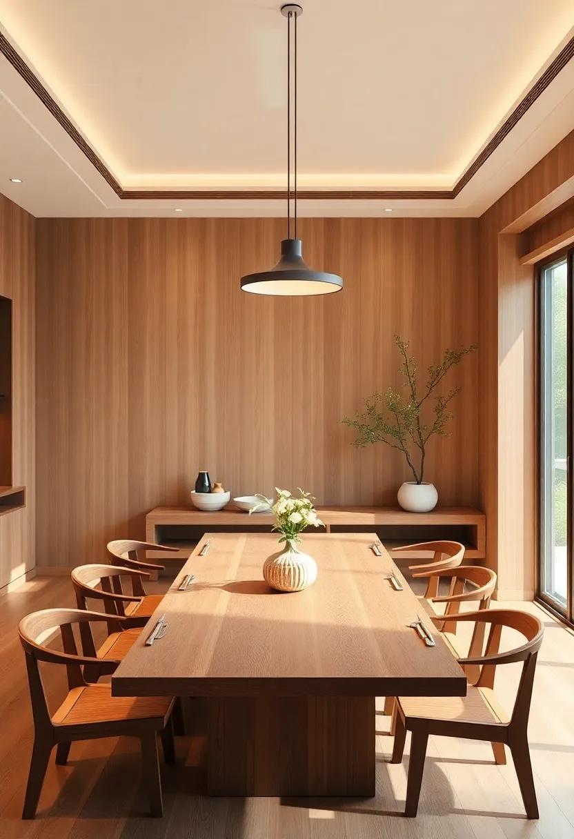 Incorporating⁣ Natural ⁢Wood Accents for a zen ‌dining Experience
