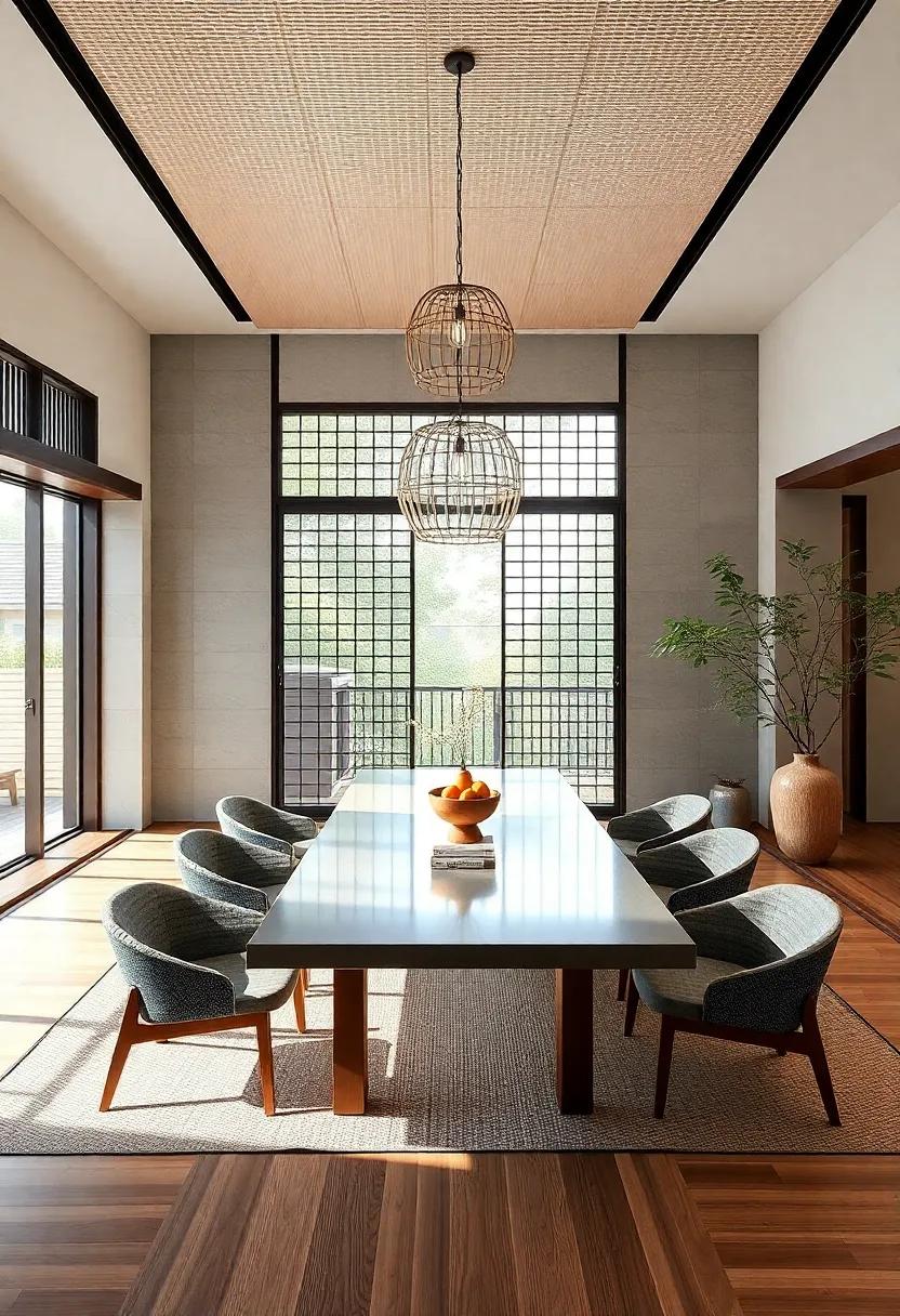 Splashes of Color: Subtle Accents ​in Japanese-Inspired Dining Decor