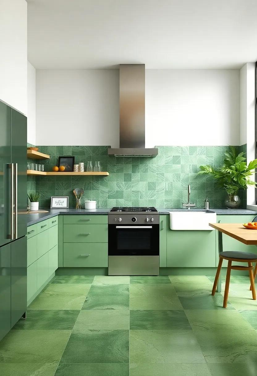 Biophilic Design: Incorporate ​green-hued tiles to ​create ⁣a connection with nature,‍ bringing the ⁤beauty ‌of outdoor colors into your kitchen environment