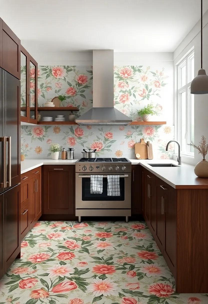 Floral ⁣Patterns: Brighten your cooking space with floral patterned tiles that bring the beauty⁣ of nature indoors, adding a‌ fresh, vibrant touch