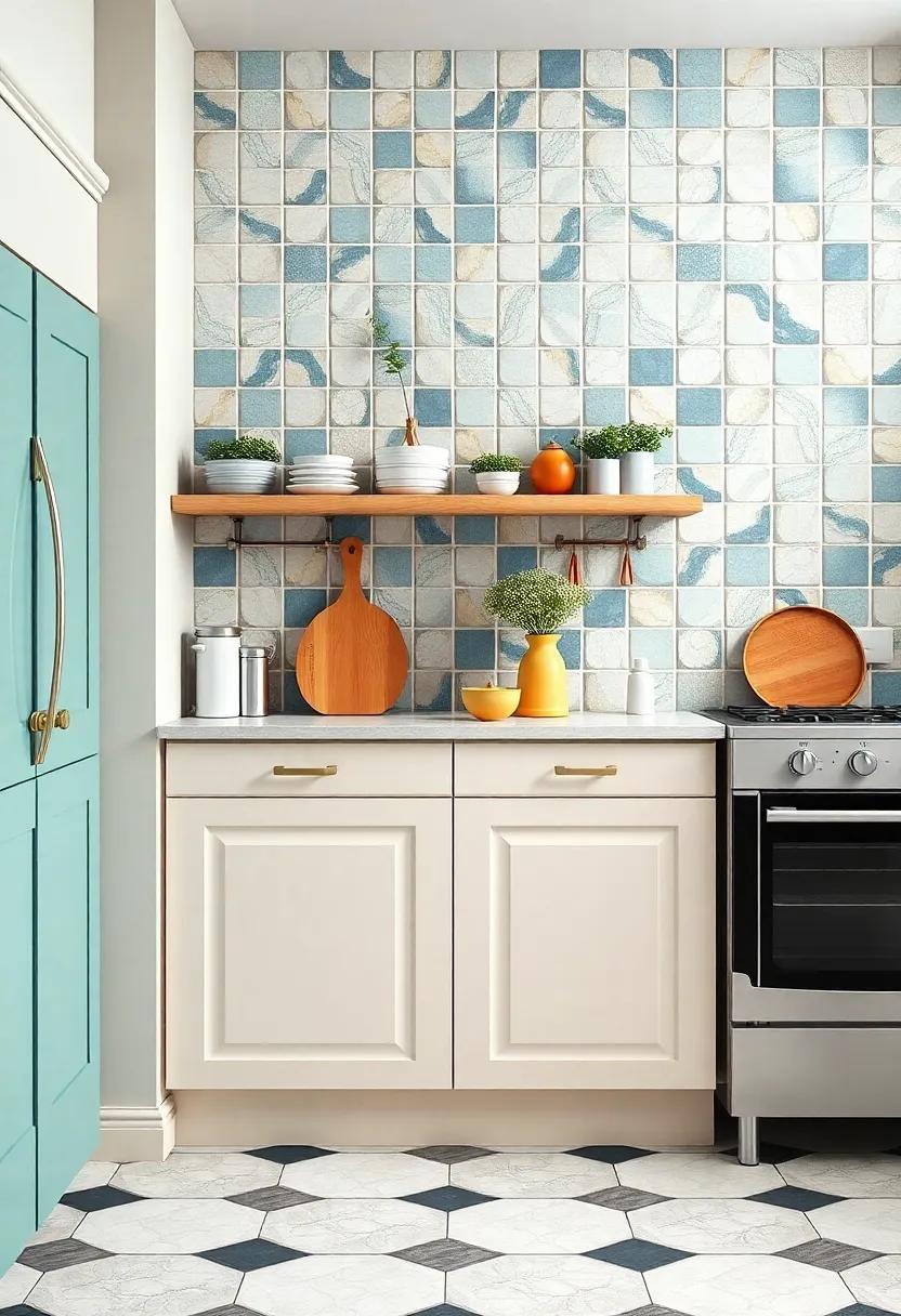 Retro 70s Inspired Tiles: Channel nostalgia with retro-style tiles‌ that add ⁢a quirky, playful vibe to your cooking space while making a stylish statement