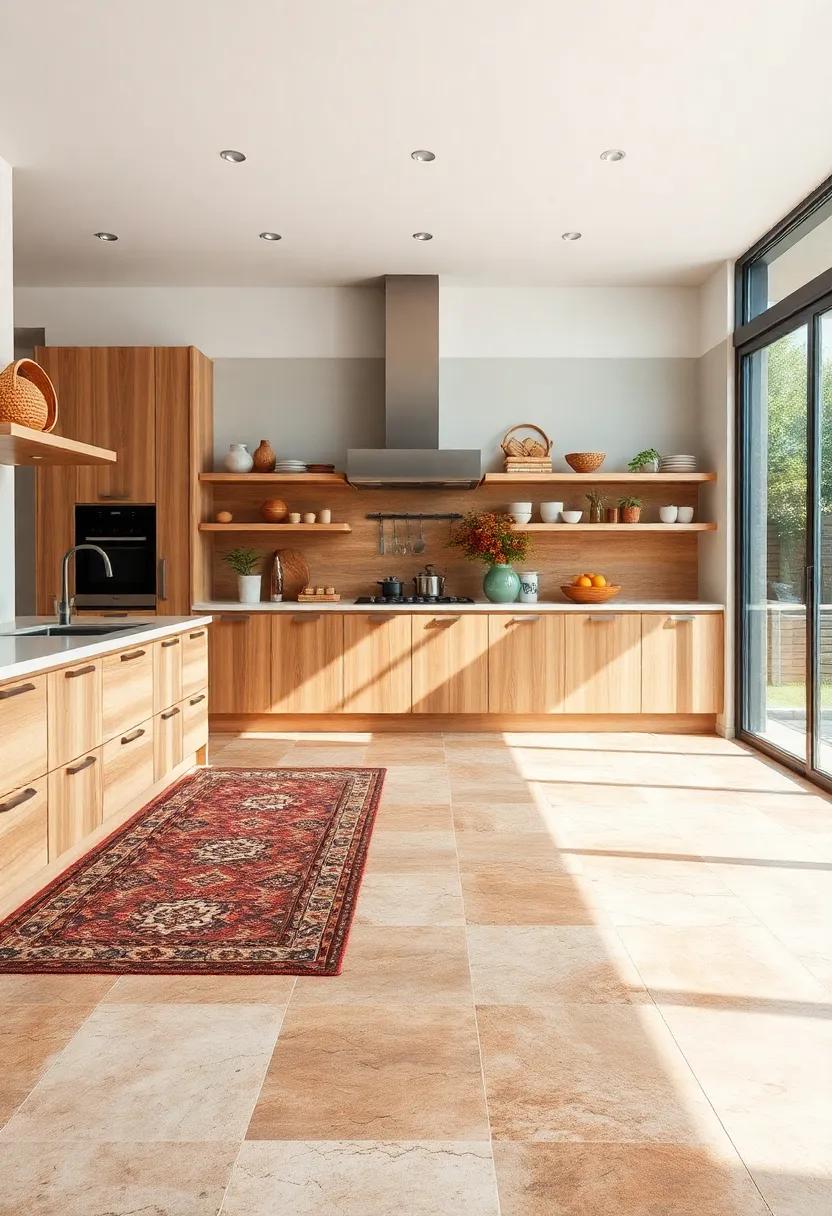 Layering Style: Combining Area Rugs with Rustic Tile for Added ⁤Warmth