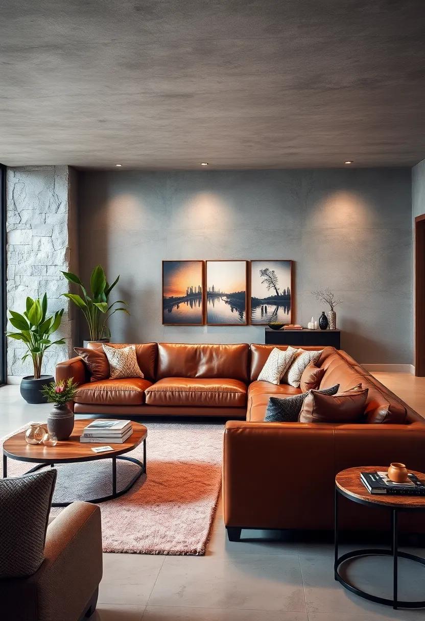 Choose a Statement Sofa: Opt for⁤ a ‌bold leather sofa ‍that serves as⁢ the centerpiece​ of your living ‌room, showcasing⁤ both comfort and elegance