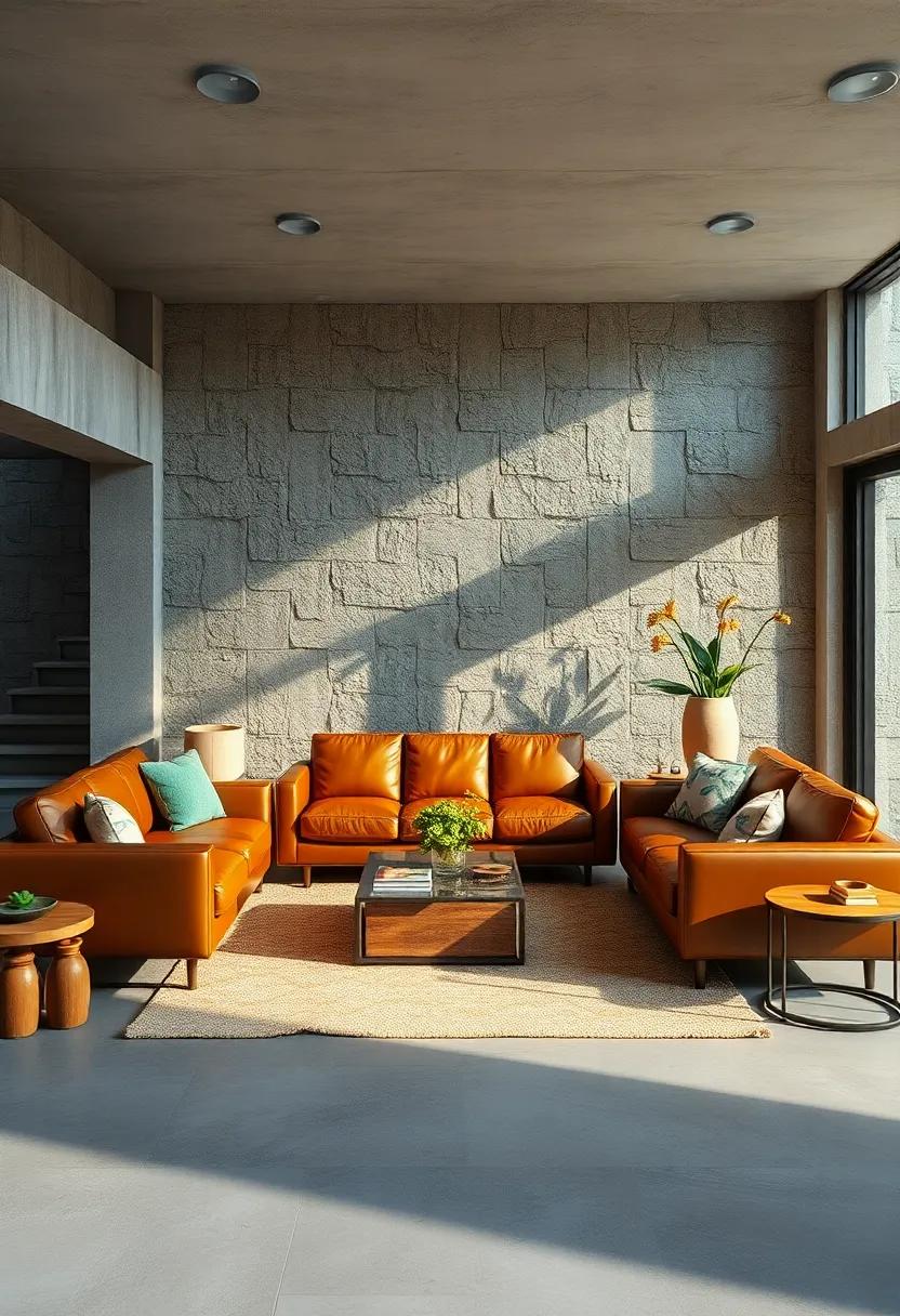 Incorporate⁢ Outdoor Influence: Bring a touch of outdoor elegance into your living room with luxury leather that mimics ‌nature’s tones