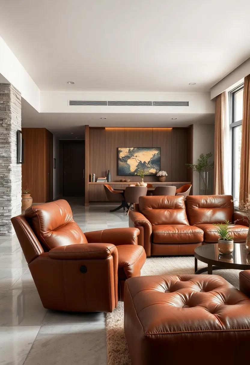 Implement a ​Recliner:​ Opt for a luxurious ​leather ​recliner that‍ combines ⁣style with functionality, perfect for relaxation