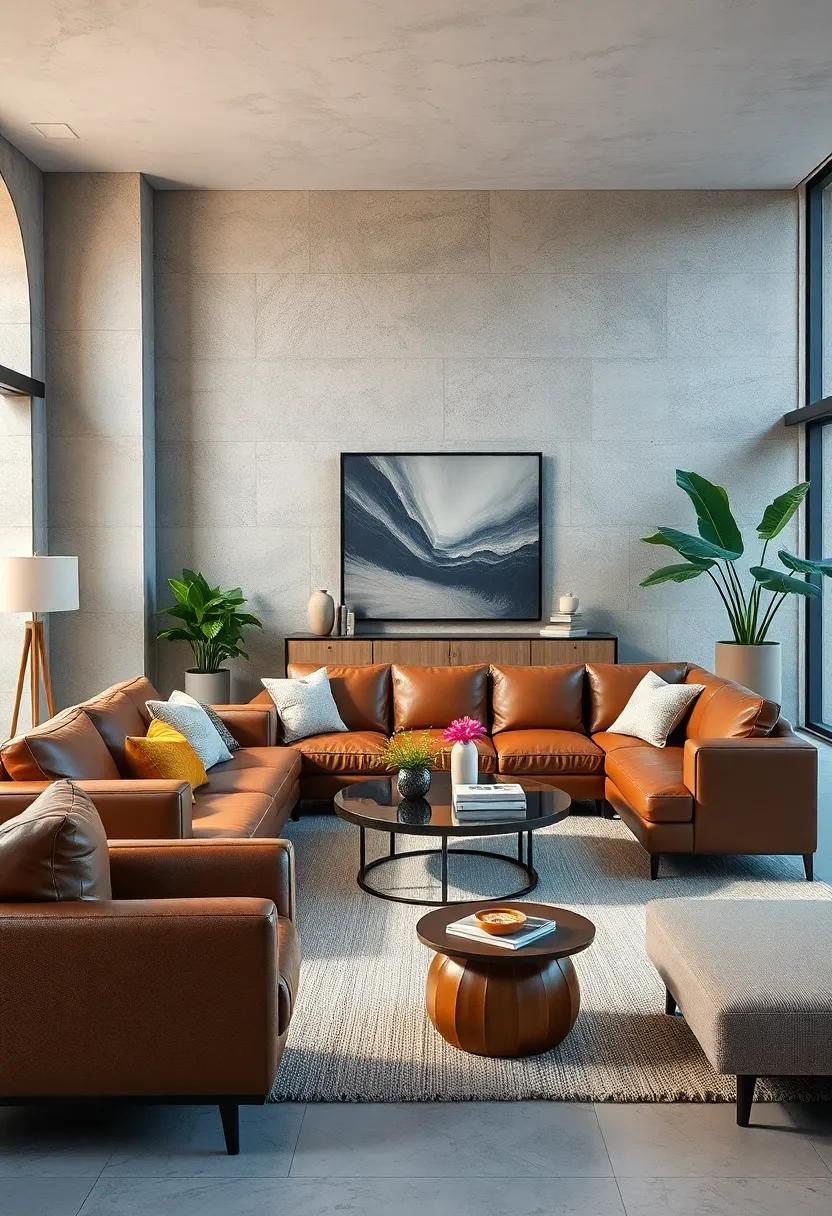 Embrace Minimalism: Adopt a minimalist approach with​ sleek​ leather seating and limited decor for an effortlessly stylish living room