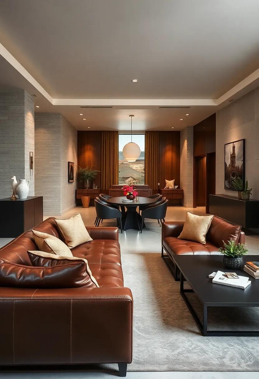 Utilize Leather Dining Chairs: ‍If your living‍ room has an open dining area,consider leather dining chairs that match ‍or contrast with​ your sofa