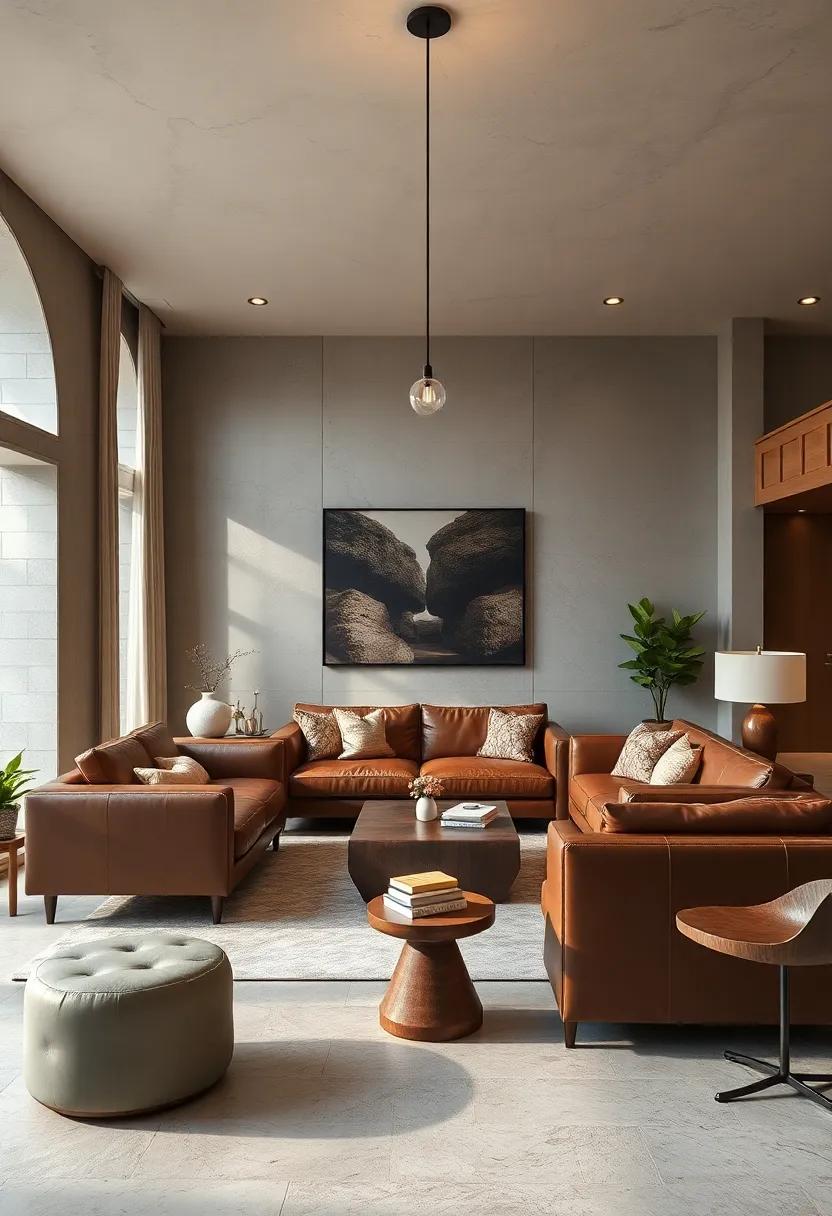 Use Leather ‍as a Contrast: Offset your leather seating with wooden⁢ or fabric elements, creating a balanced and eclectic feel