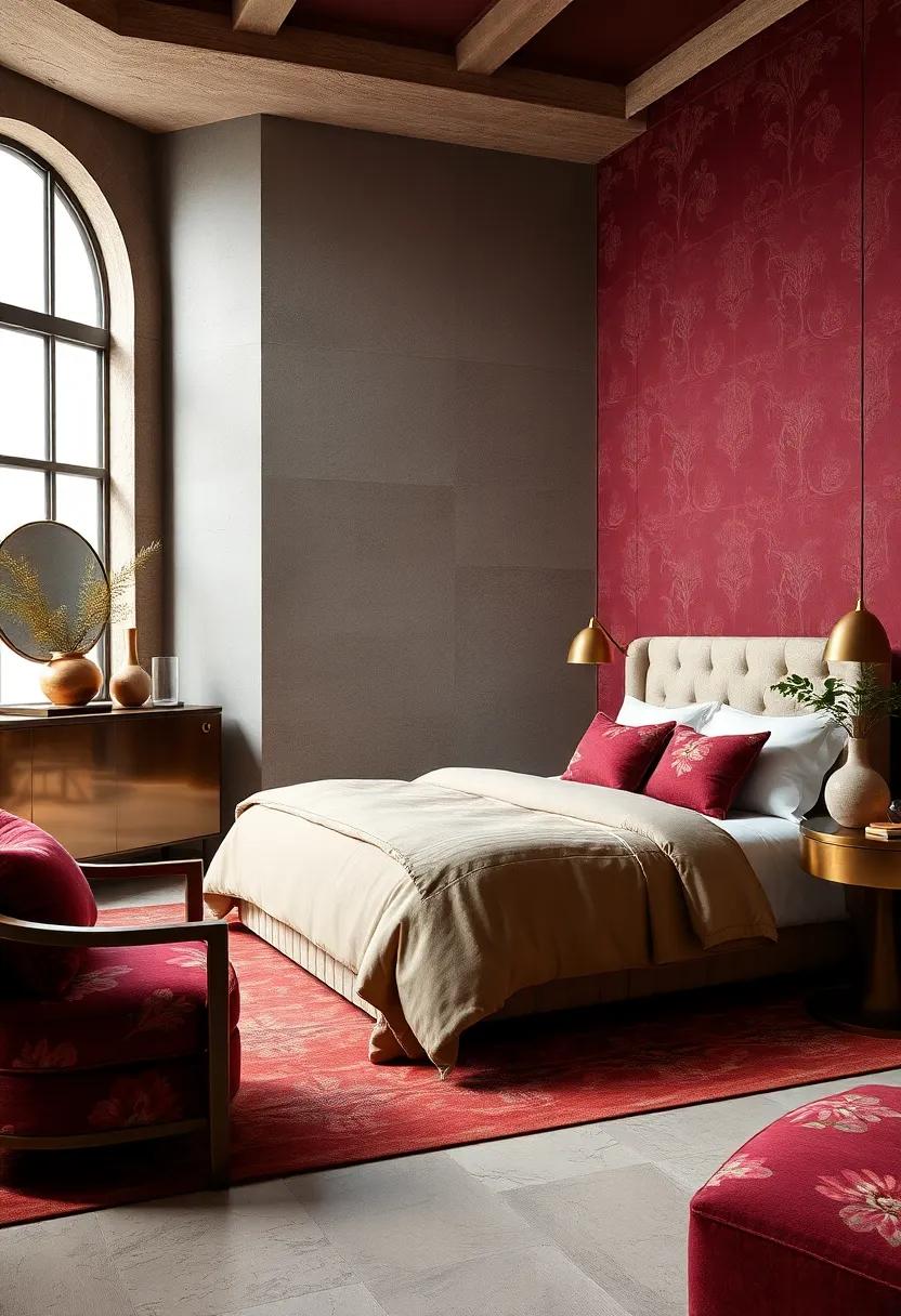 Rich⁤ Patterns: Exploring Geometric and Floral⁣ Designs in Deep Burgundy textiles