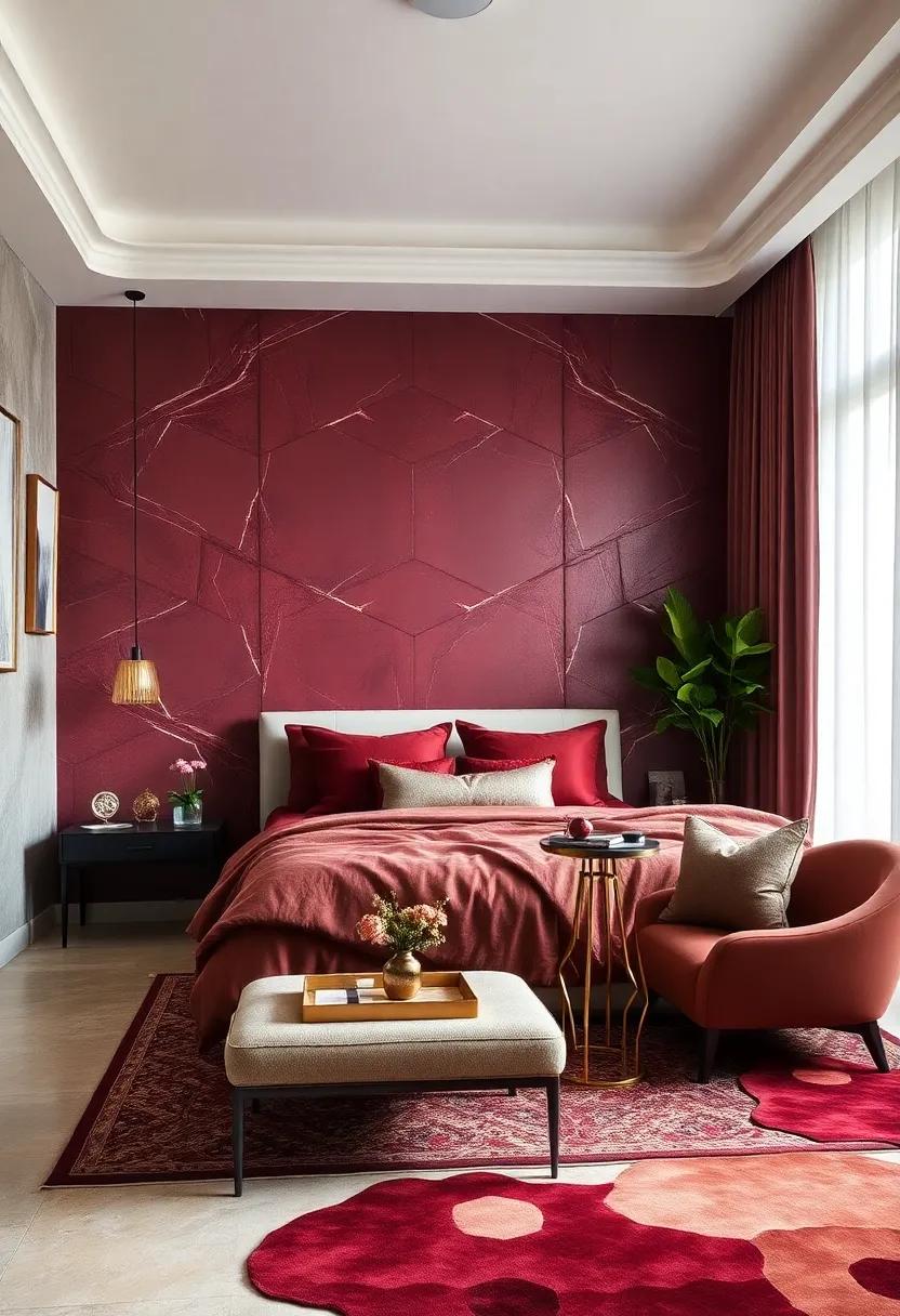 Chic Wall Treatments: Exploring Options​ for Accent Walls in Deep Burgundy