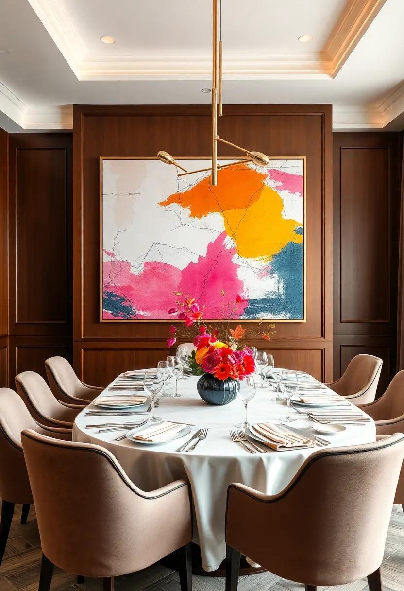 Elevate Your Dining⁣ Experience ‌with Artistic‍ Centerpieces Featuring ​Bold Colors