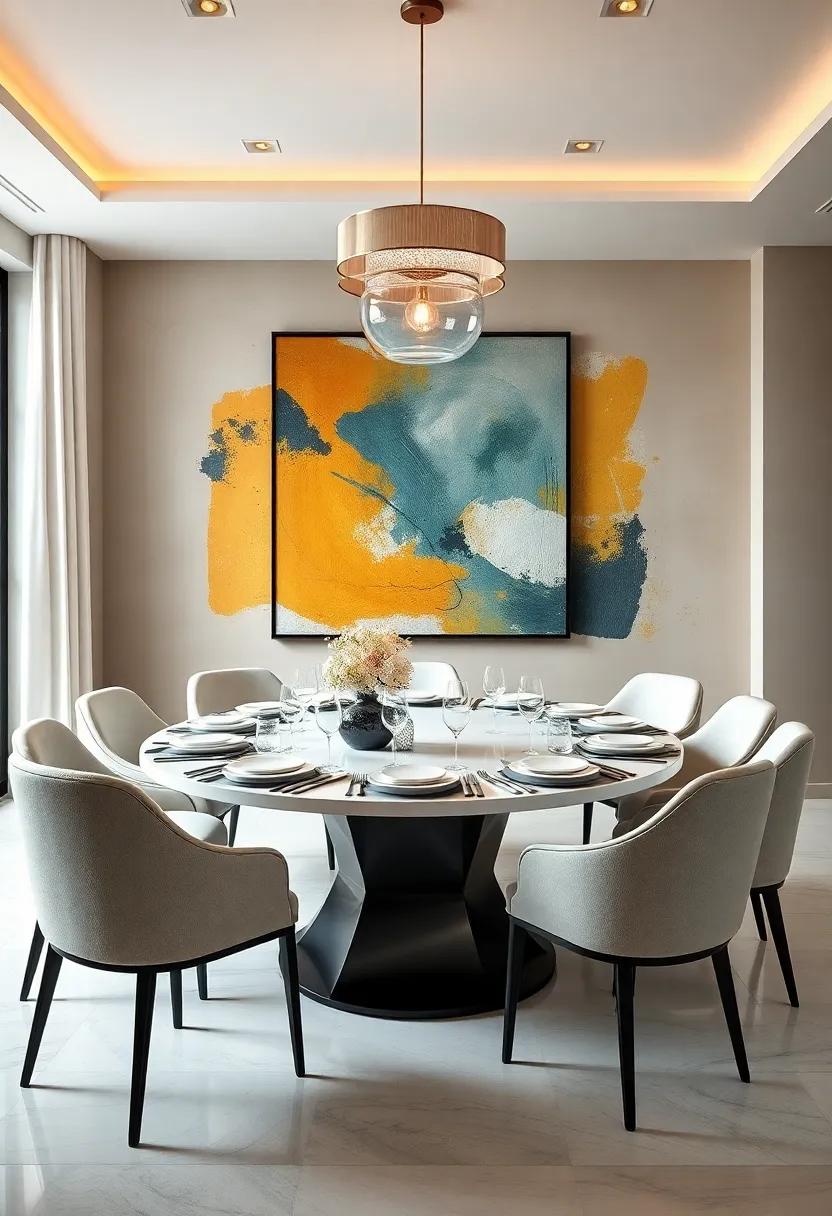 Create a Cohesive​ theme by ⁢Matching Abstract ‌Art ⁤with Your Tableware