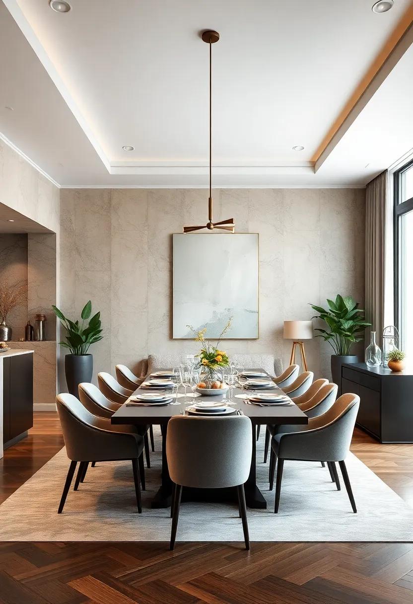 Subtle beige and dusty Blue: A refined pairing that effortlessly combines warmth and freshness for a sophisticated dining experience