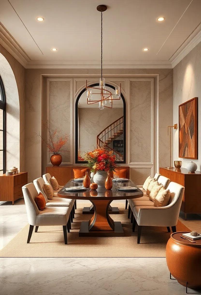 Classic Cream and Rich Brown: A timeless duo that grounds the space with rich warmth and effortless elegance