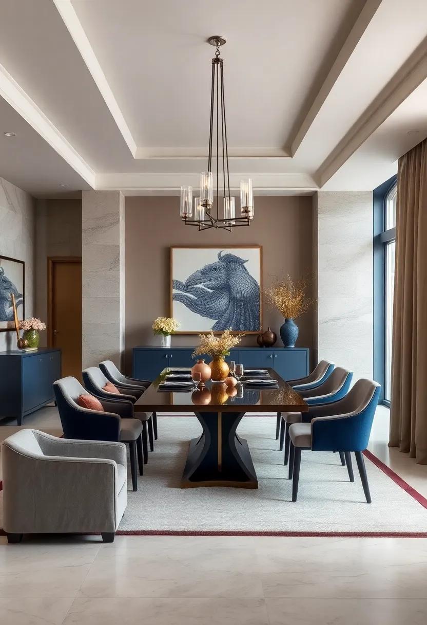 Chic taupe and Navy: This subtle yet striking pairing provides a polished look that is perfect for formal settings