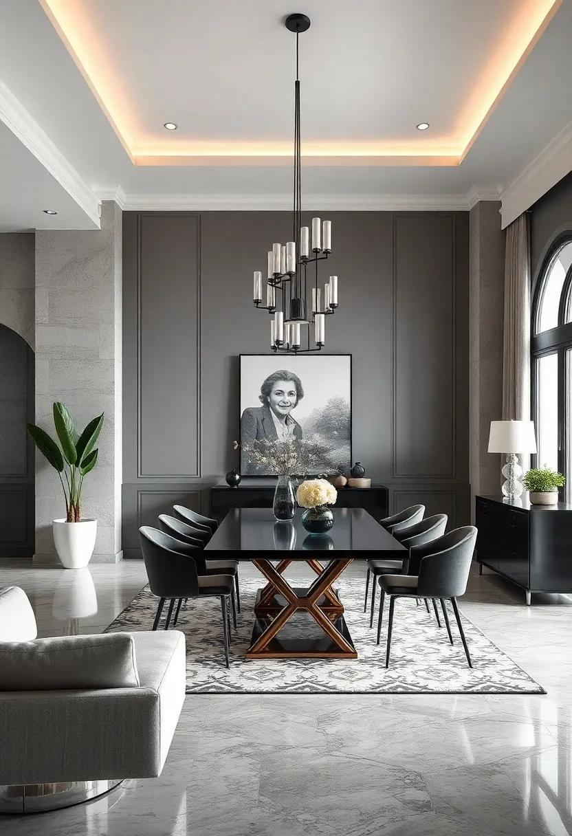 Classic Black and White: A chic and sophisticated arrangement, perfect for those who appreciate minimalist elegance