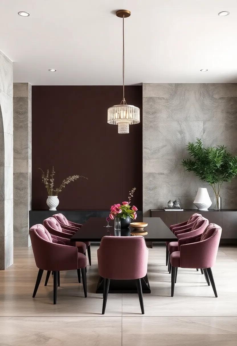 Sophisticated Mauve and Charcoal: A modern take on luxury, these colors work beautifully together to evoke charm and sophistication