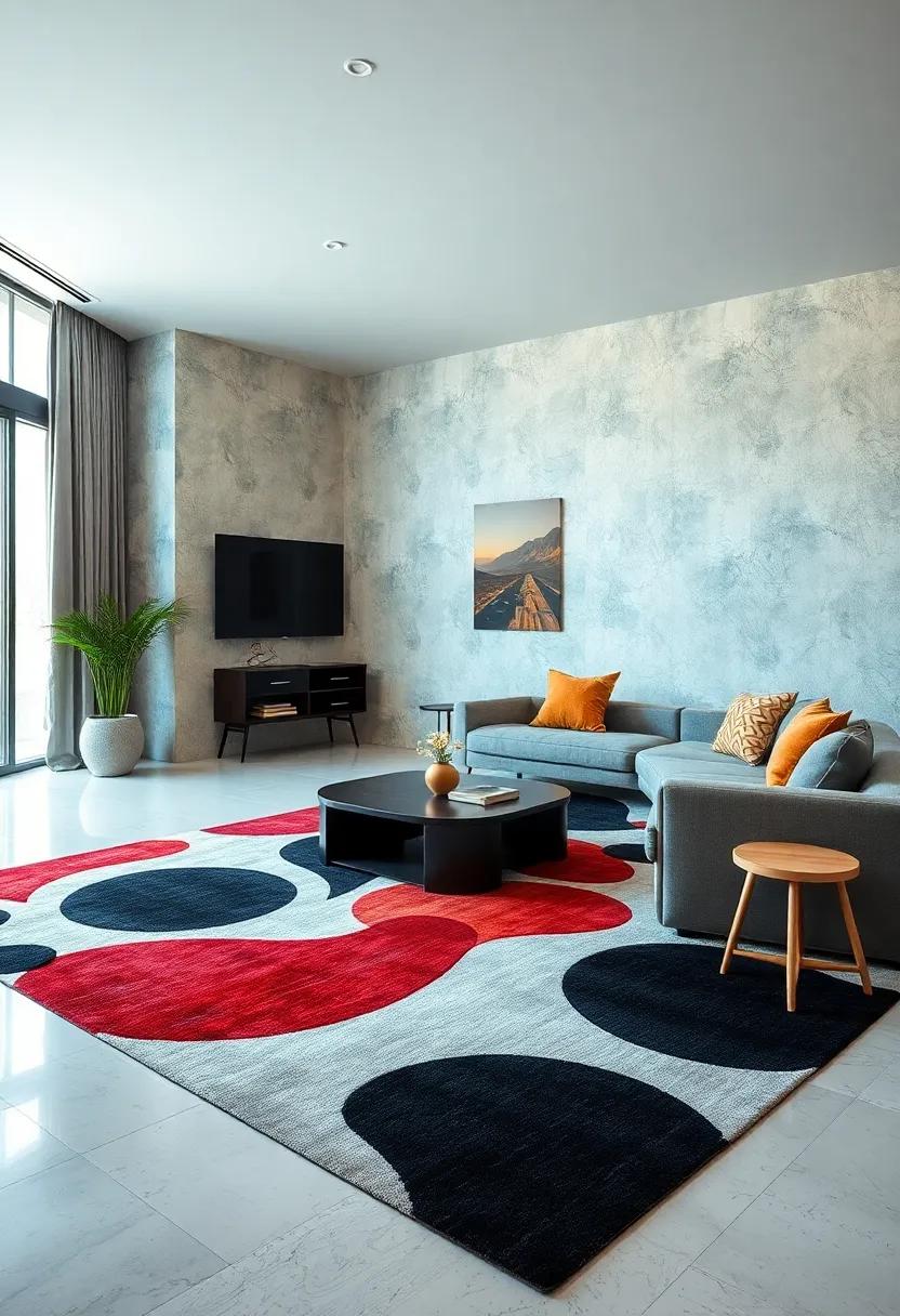 Graphical Pattern Rug: Combining bold ⁣contrasts and contemporary ⁣designs,‍ graphical⁢ pattern rugs turn a room into ⁢a stylish playground, suitable for modern art lovers