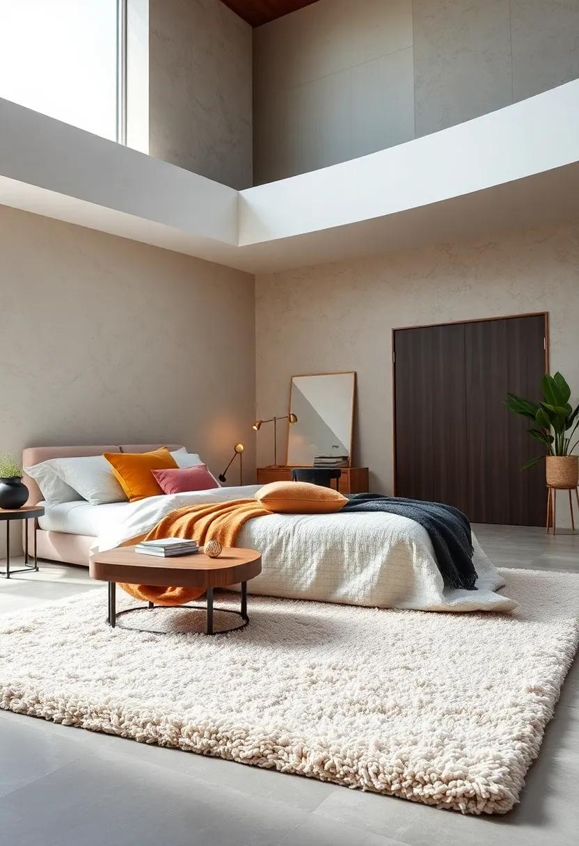 Plush Shaggy Rug: Perfect for bedrooms and cozy nooks,⁣ this shaggy rug ​combines comfort‍ with chic design,‍ creating ⁣a soft underfoot ⁤experience ⁤while enhancing the room’s overall vibe