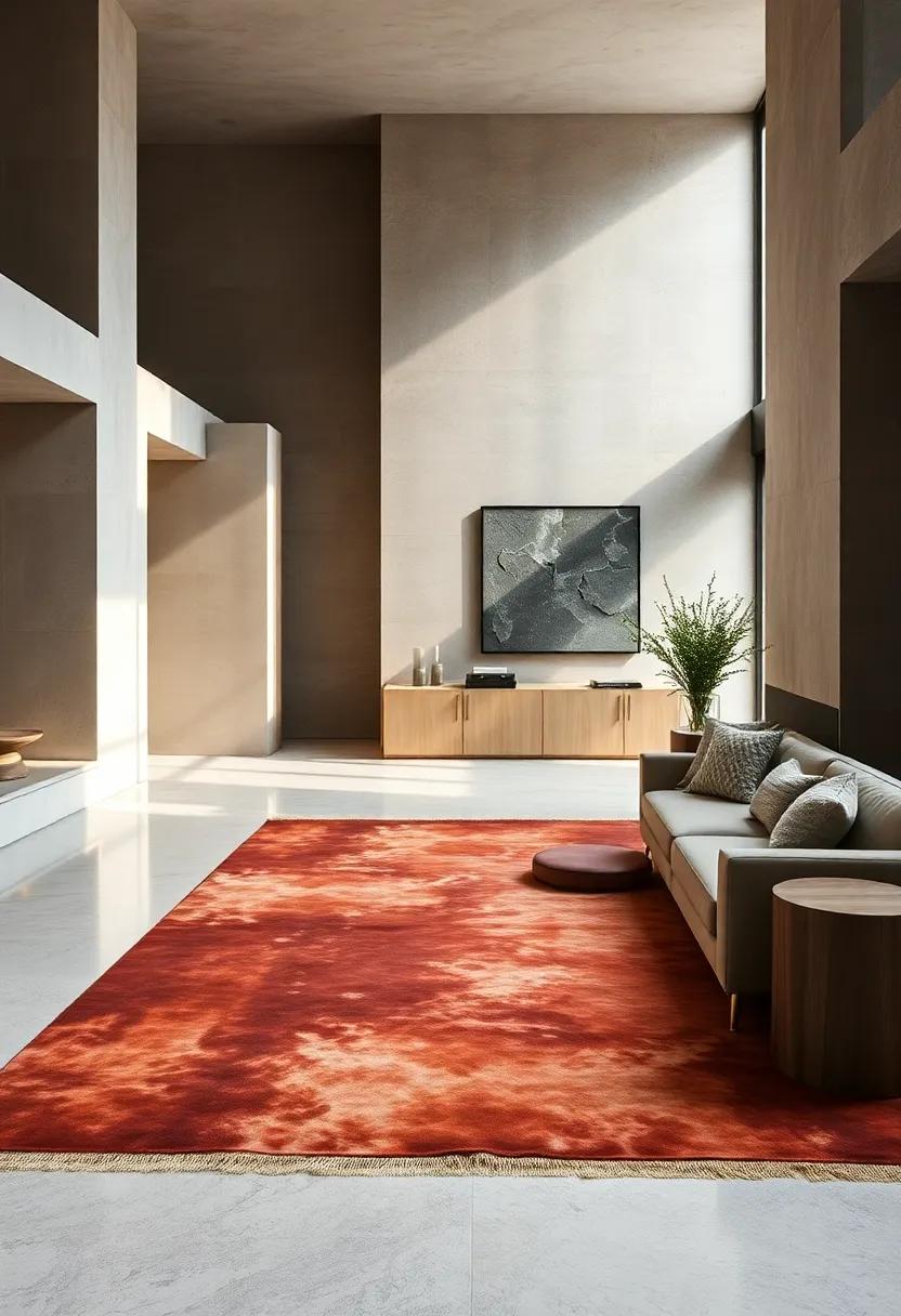 radiant Leather Rug: Uniquely crafted from leather, these rugs provide a rugged ‌yet refined aesthetic, ‍fitting perfectly ⁤in‌ spaces that embrace industrial or rustic styles