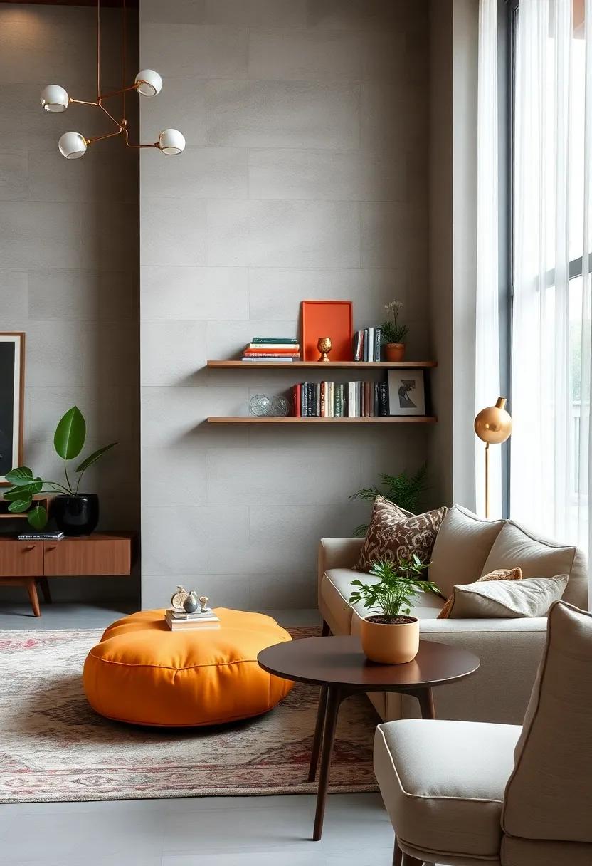 Floating Shelves: Install sleek floating shelves to display books and‍ decorative items while maintaining an airy feel