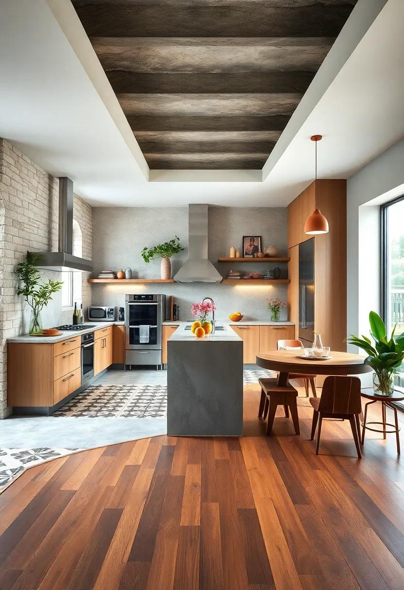 Bold Flooring Choices: Experiment with patterned ⁢tiles⁣ or painted hardwood​ floors to make a striking foundation