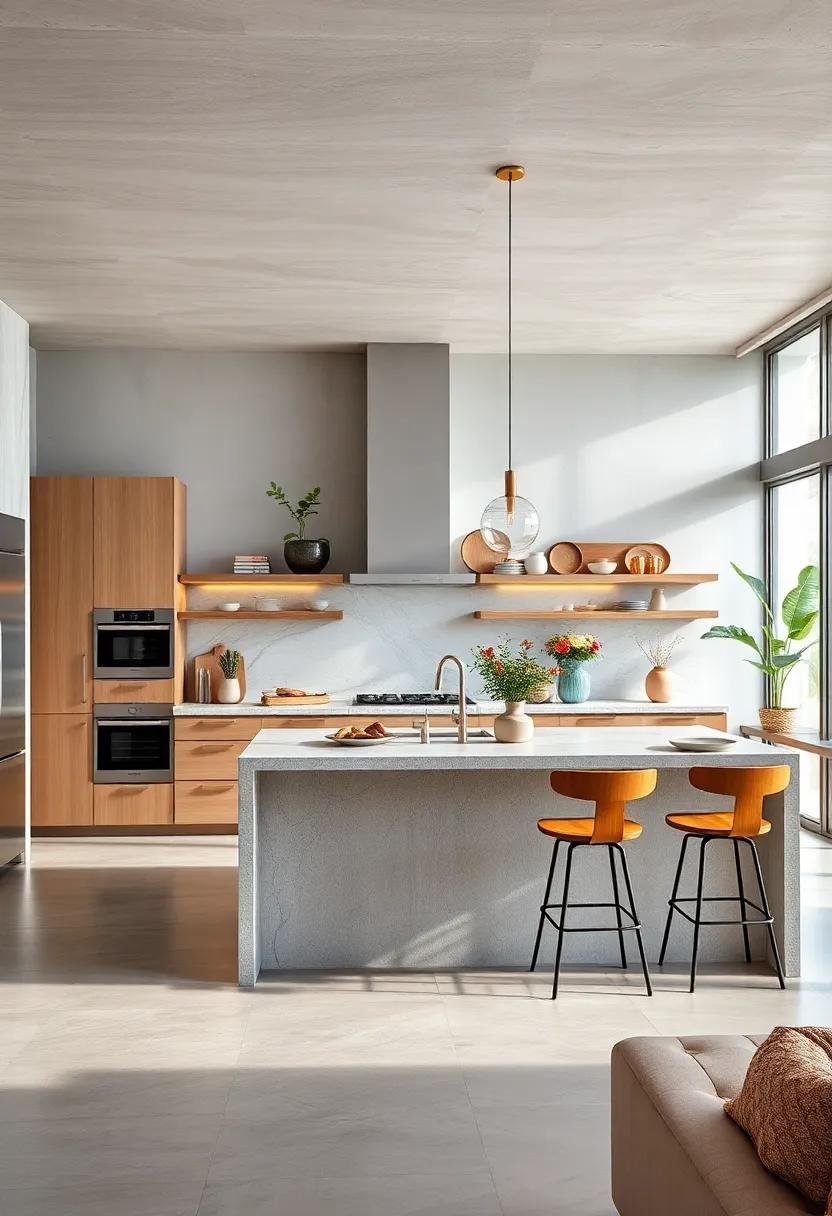 Multi-Functional Island: Design a kitchen island that serves ‍as a cooking area,dining space,and storage solution all in one