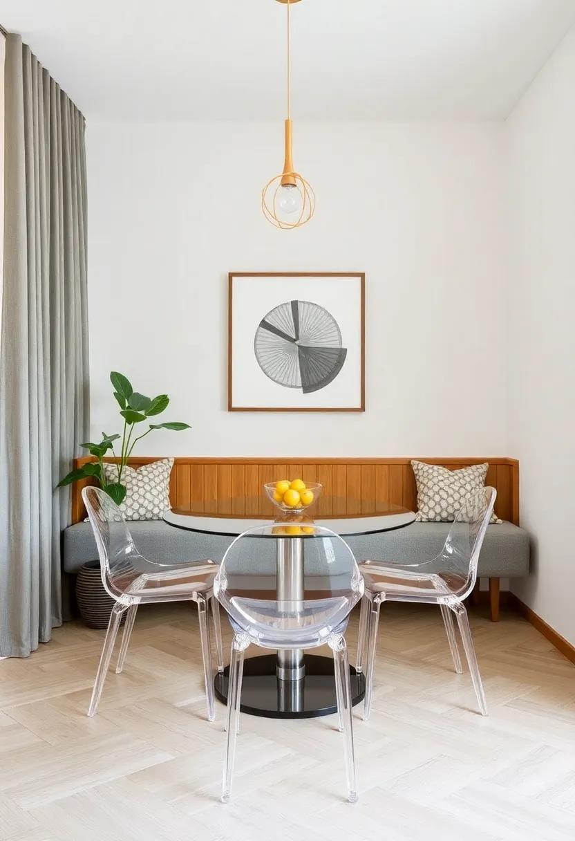 Choose Transparent Furniture: Use clear acrylic⁤ chairs‍ or tables for a modern touch that maintains⁣ a sense of openness in ​compact spaces