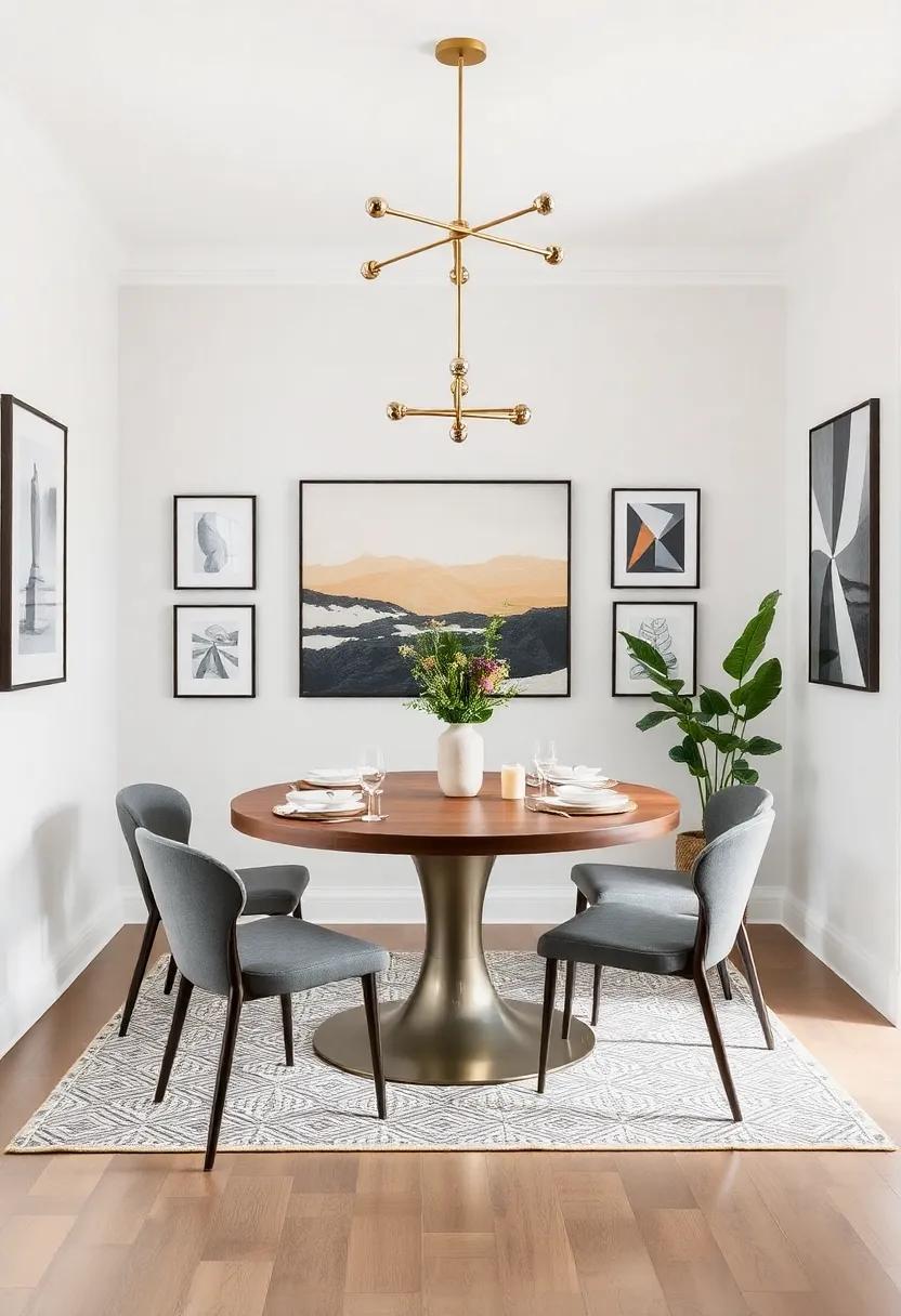 Feature a Gallery Wall: ⁢Showcase art or photographs on‌ the ‍walls to infuse personality and spark conversation during meals