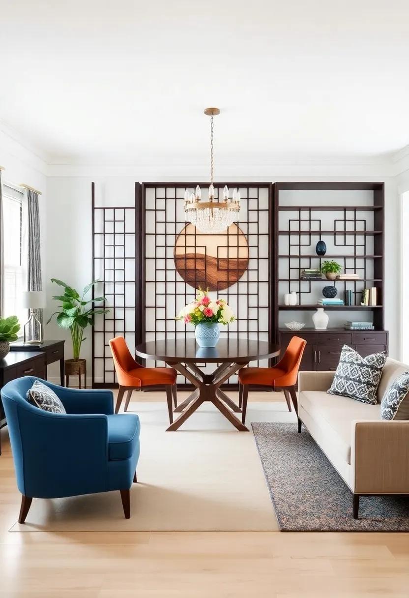 Include a Decorative Room ⁣Divider: Use decorative screens ‌or bookcases to‍ subtly separate the dining area from adjacent spaces while ⁢adding⁢ visual interest