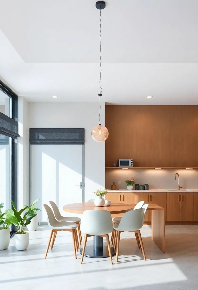 Use Pendant ​Lighting: Hang pendant lights over the dining area to create an inviting ambiance and define ‌the space visually