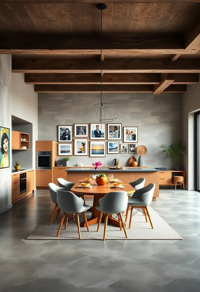 Dining Room Gallery: ⁣Curate a ⁤gallery wall of family photos‌ or ⁤art pieces that create ⁤a warm and inviting atmosphere, perfect for entertaining guests
