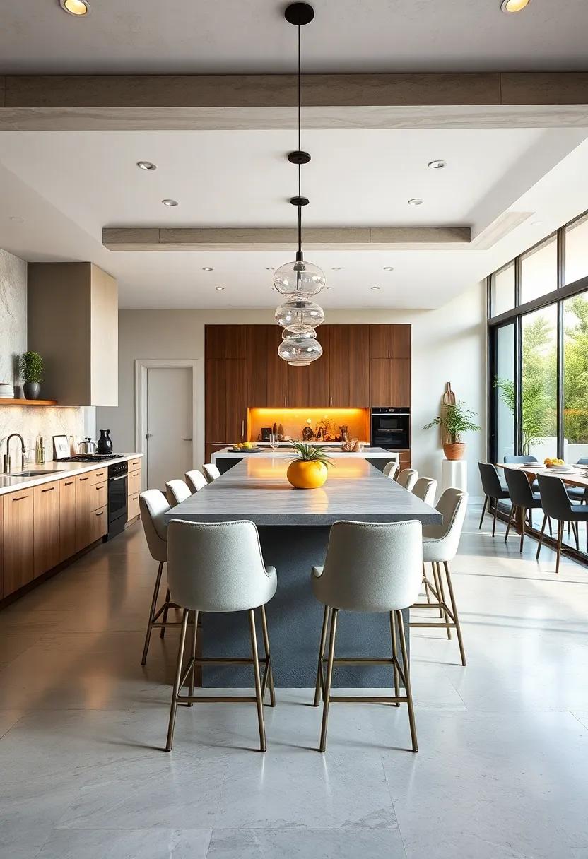 Stylish Bar Stools: ⁤Choose bar stools that complement your ⁢decor style—think‍ sleek metal for modern⁣ looks or plush fabric for​ cozy‌ vibes