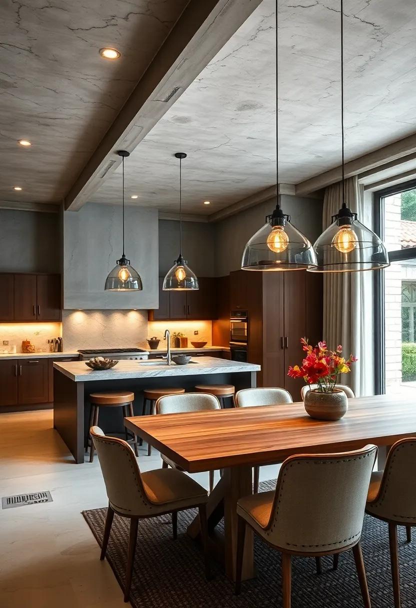 Statement Lighting: Hang eye-catching pendant ⁤lights‌ over the dining area or kitchen island to create a focal point ​and​ enhance the overall design