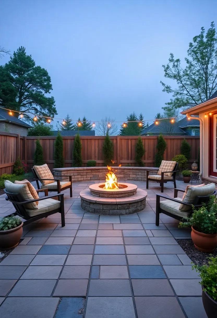 Build a ‍Fire Pit: Center your outdoor ⁣patio ‌around a stone paver fire⁤ pit for‌ warmth and ambiance on cool ⁤evenings
