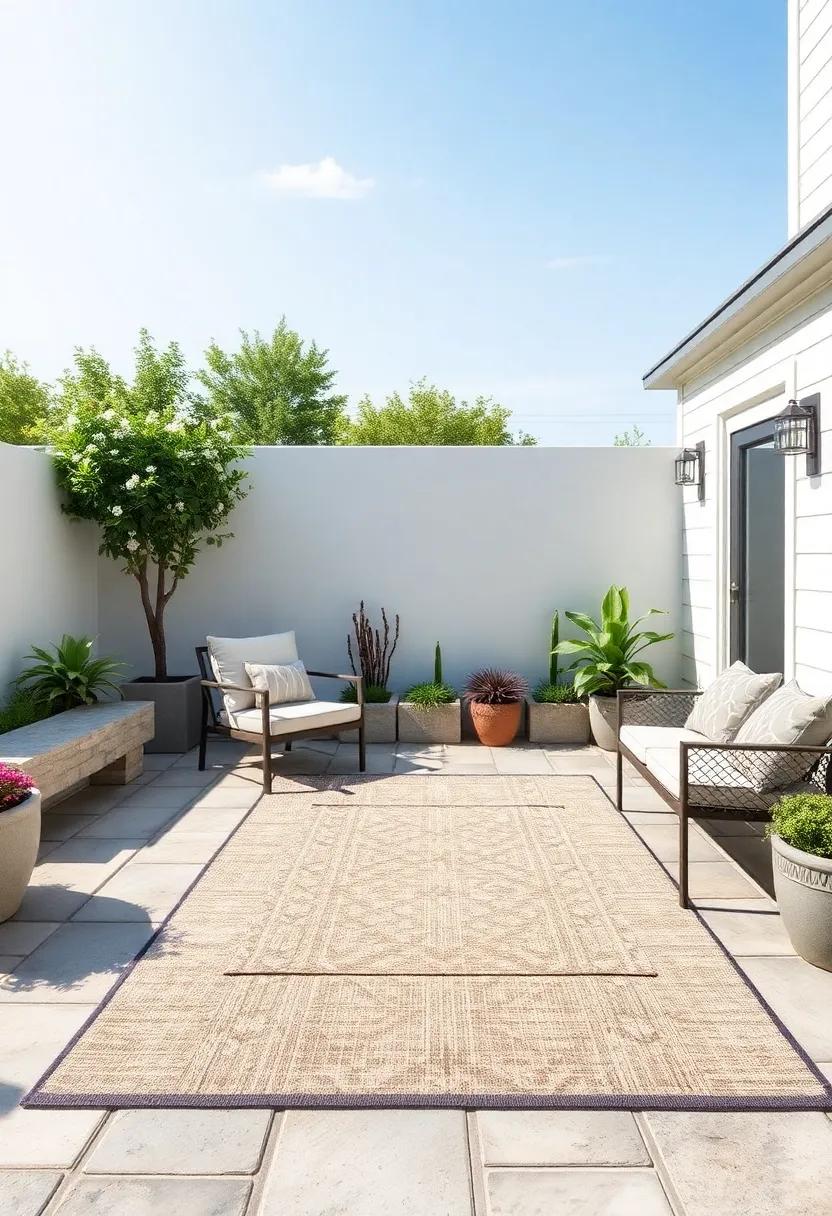 Layer with Rugs: Place outdoor rugs over⁣ your ​stone​ pavers to define spaces and add comfort underfoot