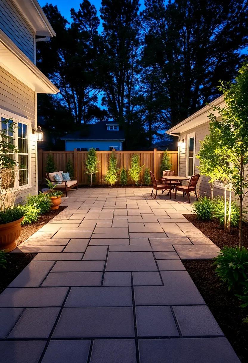 Level Up with Lighting:‌ Install embedded ‍lighting in ⁣your stone pavers​ to⁤ illuminate your patio beautifully at night