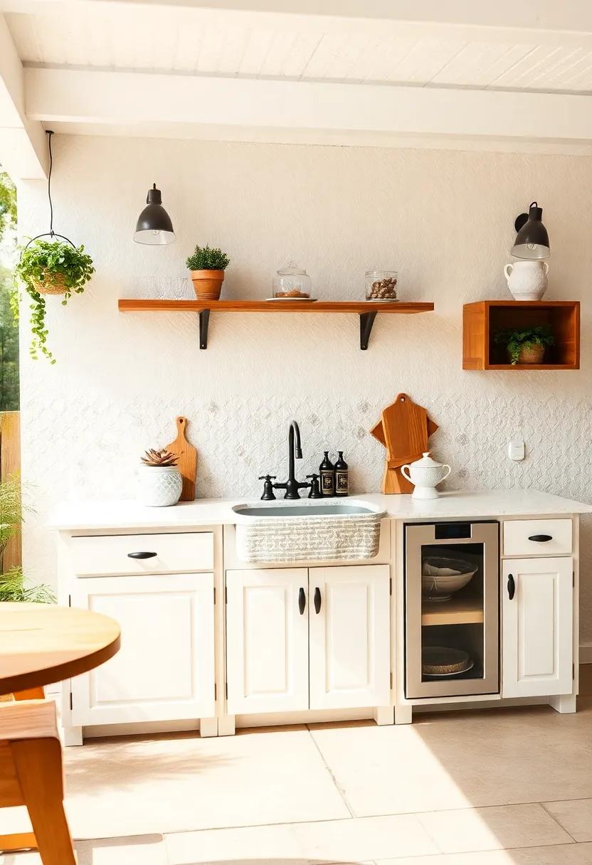Take a trip to the countryside with ‍a charming,vintage-inspired outdoor kitchen featuring a decorative sink that adds ‌character and nostalgia