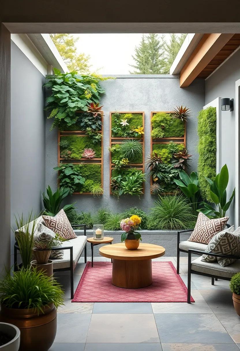 Living ⁤Art: Use ​vertical frames to hang⁢ arrangements‍ of ‌moss, decorative⁣ grasses,‍ and flowers,⁤ turning your wall into a living piece of art