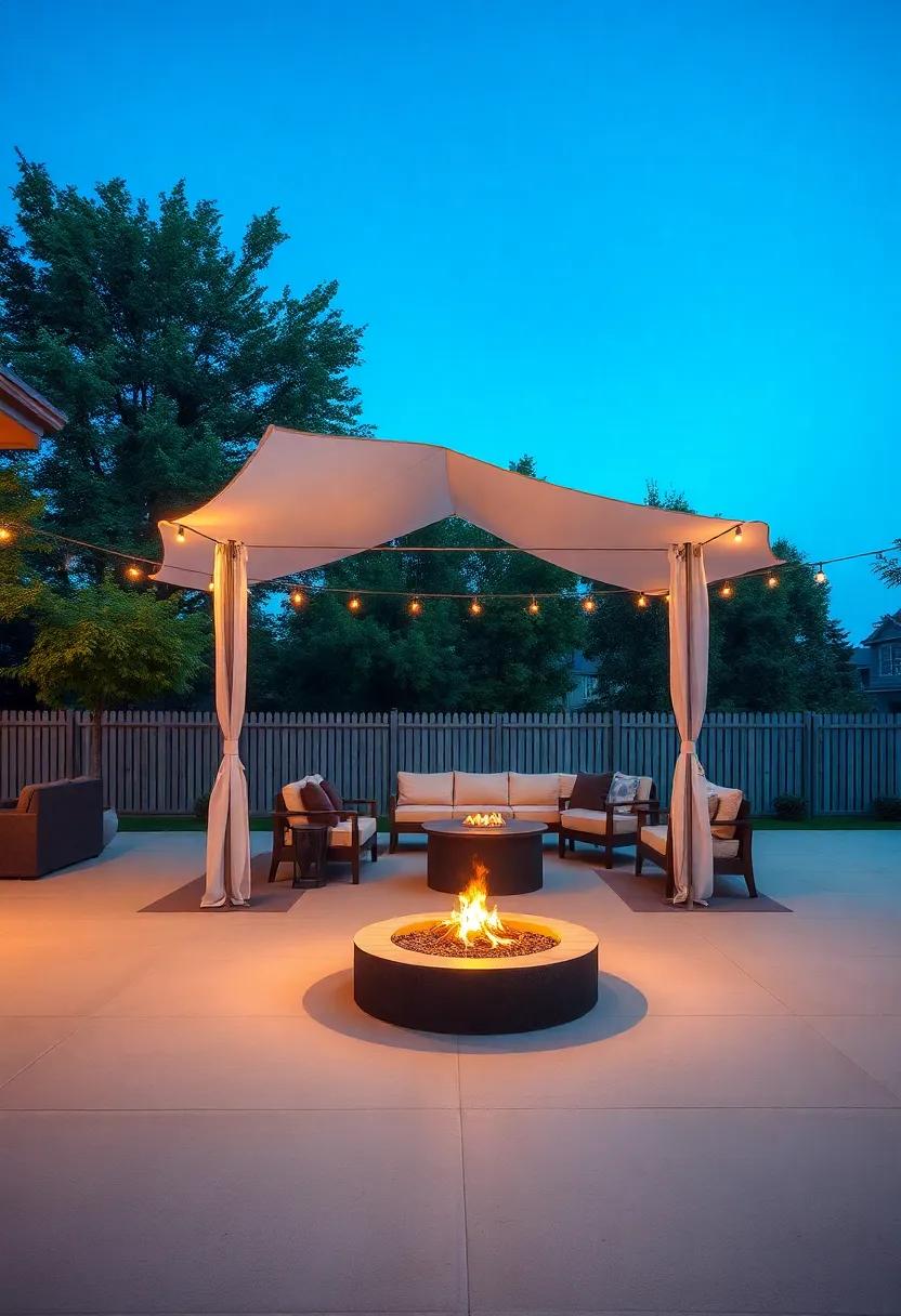 Envisioning Cozy Evenings: Fire Pits and Warmth Under the Canopy ‌Tent