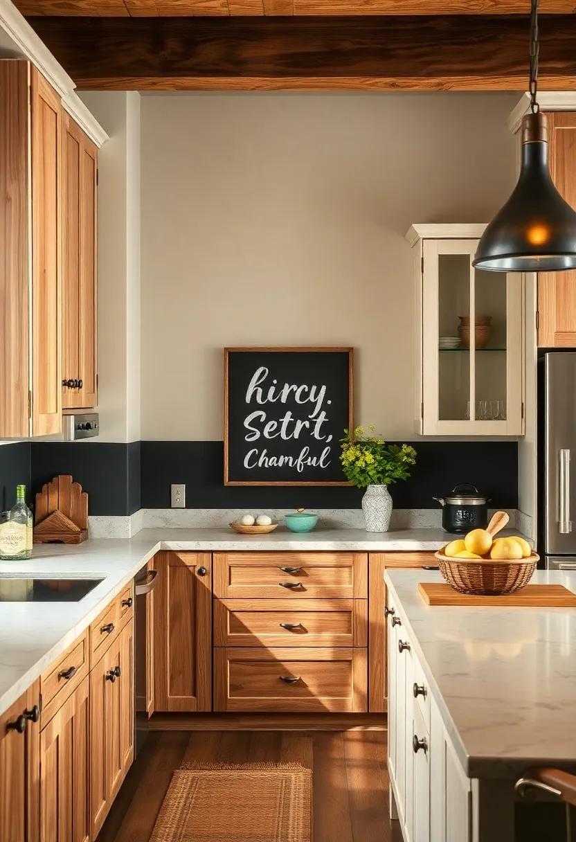 Chalkboard ⁤Paint Accents: Use chalkboard paint on a section of your wall or cabinet⁤ to create a versatile⁢ space for jotting down recipes, grocery lists, or inspirational quotes