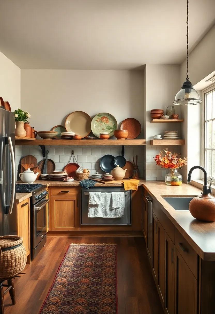 Handcrafted pottery Displays: Showcase ⁤artisanal pottery pieces ⁣that reflect rustic craftsmanship, turning everyday⁢ dishes into striking ⁢art ‌objects