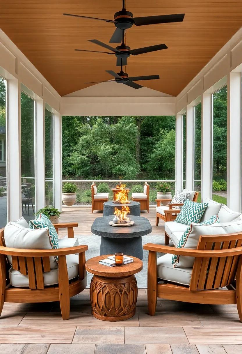 Crafting an Inviting Atmosphere with Fire features and Teak