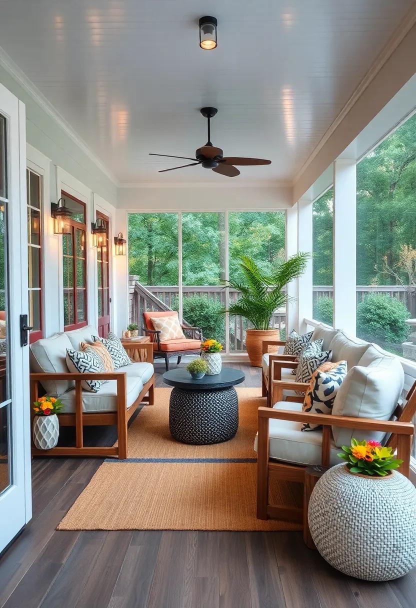 Enhancing Your Screened Porch with Soft Textiles and Cushions
